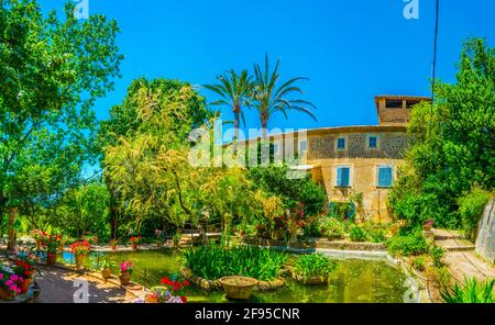 Giardino a Son Marroig, ex residenza dell'arciduca Luis Salvado, a Maiorca, Spagna Foto Stock