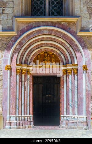 Cortile principale del palazzo Almudaina a Palma di Maiorca, Spagna Foto Stock