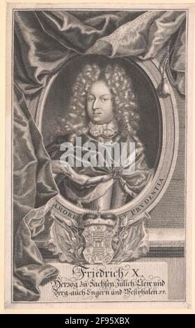 Federico II, Duca di Sachsen-Gotha Stecher: Bernigeroth, MartiDatting: 1715 / 1730Genesi attiva: Lipsia Foto Stock