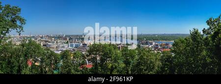 Vista dall'alto di Kiev, Ucraina Foto Stock