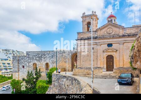 Chiesa parrocchiale di Mellieha, Malta Foto Stock