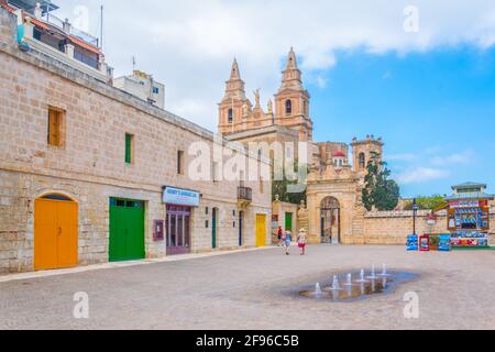 Chiesa parrocchiale di Mellieha, Malta Foto Stock