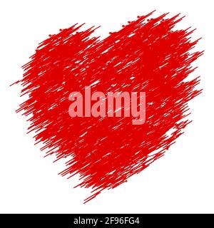 Crayon Valentine17 Illustrazione Vettoriale