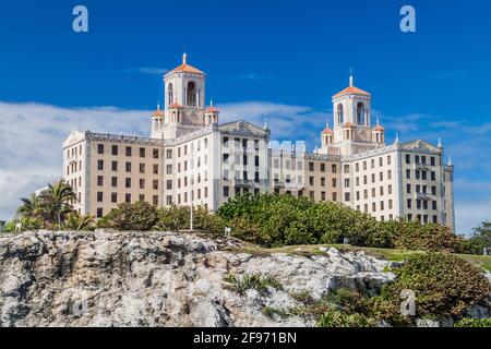 L'AVANA, CUBA - 21 FEBBRAIO 2016: Hotel Nacional de Cuba a Vedado quartiere di l'Avana. Foto Stock