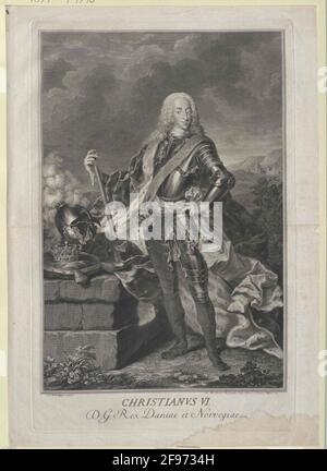 Christian VI., Re di Danimarca relatore: Prißler, Johann Martinradier: Prißler, Johann Martinfactic Genesis: Copenhagen Foto Stock