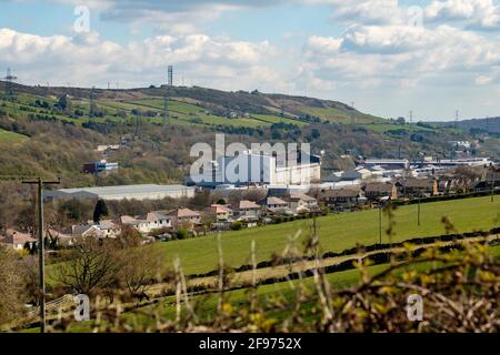 Sheffield, Regno Unito, 16 aprile 2021. Lo stabilimento Stocksbridge di Liberty Steel, gestito dall'indiano britannico Sanjeev Gupta. Il futuro dell'impianto rimane incerto a seguito del crollo del principale finanziatore del gruppo Greensill Capital, Liberty Steel lavora a Stocksbridge, vicino a Sheffield, nel nord dell'Inghilterra, venerdì 16 aprile 2021. Foto Stock