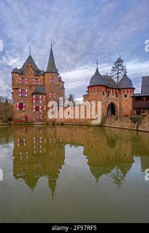 Satzvey Castello a Satzvey vicino Mechernich, Nord Reno-Westfalia, NRW, Germania Foto Stock