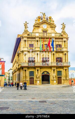 Municipio nella città spagnola pamplona Foto Stock