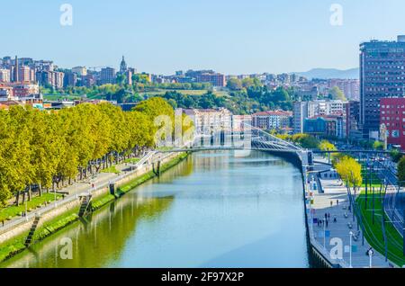 Vista aerea di Bilbao, Spagna Foto Stock