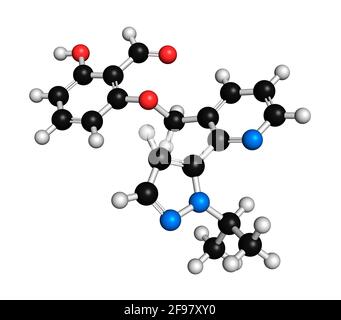 Voxelotor falciforme malattia molecola di farmaco, illustrazione Foto Stock