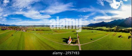 Chiesa di pellegrinaggio di San Colomano vicino Füssen, Ostallgäu, Allgäu, Baviera, Germania, Europa Foto Stock