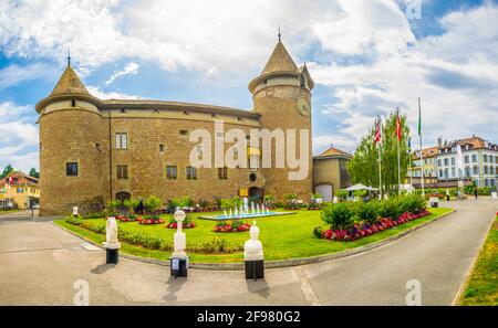 Palace de Morges in Svizzera Foto Stock