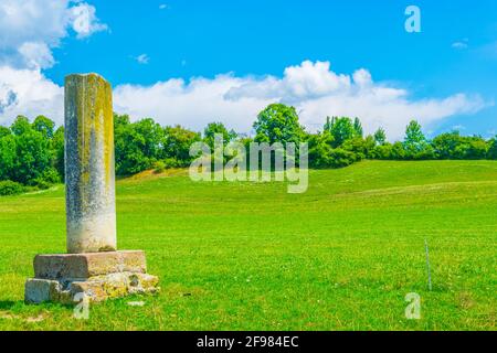 Antiche rovine di Augusta Raurica vicino a Basilea, Svizzera Foto Stock