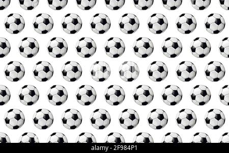 Modello senza cuciture con pallone da calcio Illustrazione Vettoriale