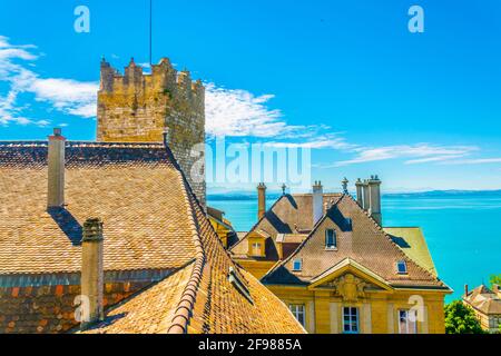 Torre del carcere di Neuchatel, Svizzera Foto Stock