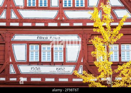 Kirchheim unter Teck: Casa a graticcio Altes Haus su Alleenring Foto Stock