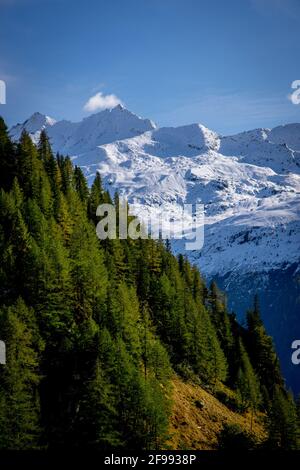 Le Alpi svizzere - splendida vista sulle montagne di Svizzera - fotografia di viaggio Foto Stock