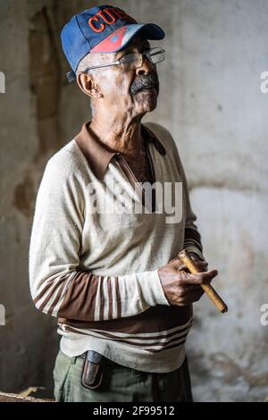 Fabbrica di sigari a San Antonio de los Baños, provincia di Artemisa, Cuba Foto Stock