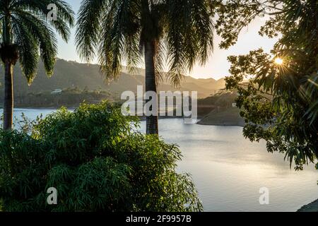 Riserva di Hanabanilla nella Sierra del Escambray, provincia di Villa Clara, Cuba Foto Stock