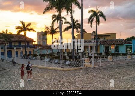 Palacio Cantero, Museo de Historia Municipale su Plaza Mayor e a Trinidad, Provincia Spiritus Sancti, Cuba Foto Stock