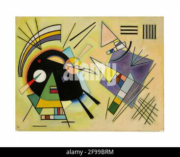 Arte di Wassily Kandinsky – Schwarz und Violett. Dipinto nell'aprile 1923. Foto Stock