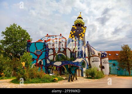 Hundertwasser Art House, Abensberg, Baviera Foto Stock