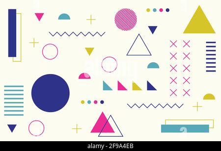 Collezione forme geometriche vettoriali moderne. Illustrazione Vettoriale