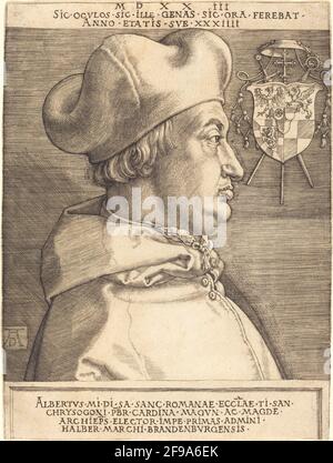 Cardinale Albrecht di Brandeburgo ("Grande Cardinale"), 1523. Foto Stock