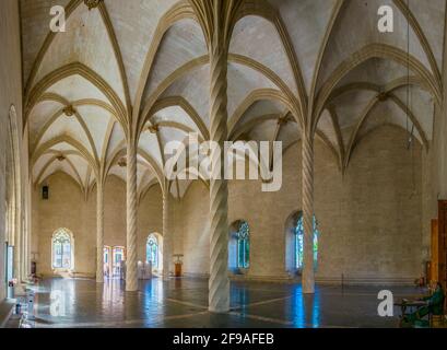 PALMA DE MALLORCA, SPAGNA, 18 MAGGIO 2017: Interno dell'edificio Lonja de Palma a Palma de Mallorca, Spagna Foto Stock