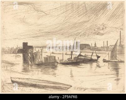 Mattina presto, Battersea, 1861. Foto Stock