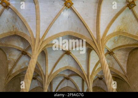 PALMA DE MALLORCA, SPAGNA, 18 MAGGIO 2017: Interno dell'edificio Lonja de Palma a Palma de Mallorca, Spagna Foto Stock