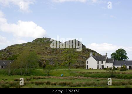 L'antico forte di Dunadd, nr Kilmartin, Argyll, Scozia Foto Stock