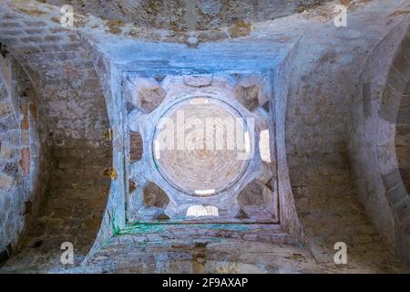 PALERMO, 23 APRILE 2017: Cupola della Chiesa di San Giovanni degli Eremiti a Palermo, Sicilia, Italia Foto Stock