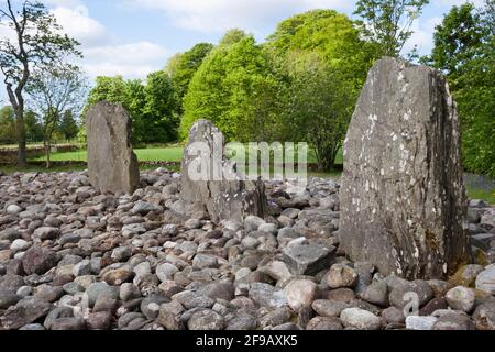 Templewood Stone Circle, Kilmartin, Argyll, Scozia Foto Stock