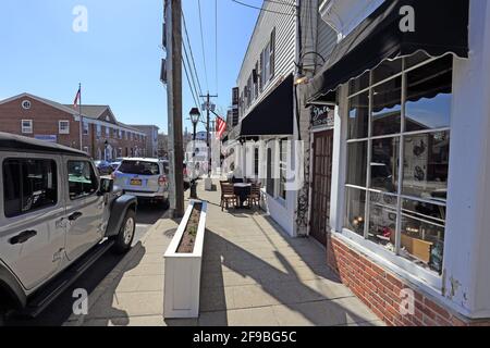 East Main St. Port Jefferson Village Long Island New York Foto Stock