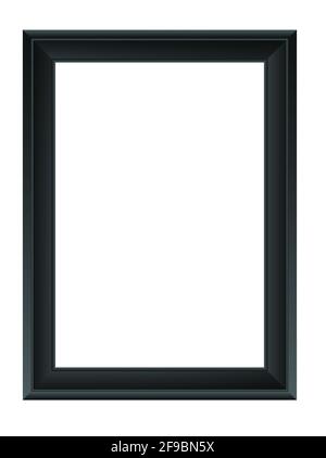 Mockup con cornice in legno su sfondo bianco Foto Stock