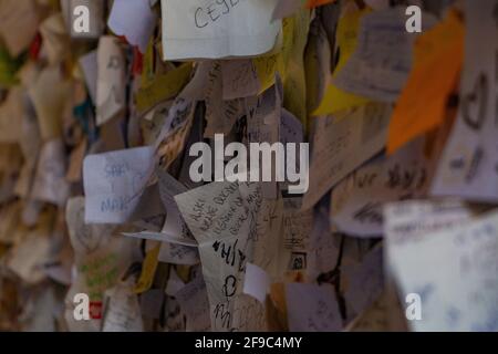 Un'immagine dell'amore le note a sinistra a Giulietta's House (Verona). Foto Stock