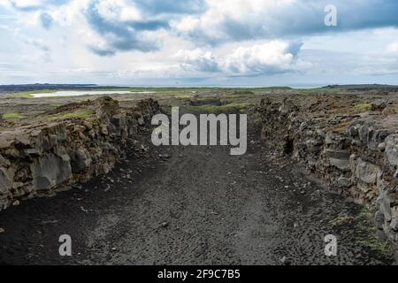 Brú Milli Heimsálfa - Ponte tra i continenti Foto Stock