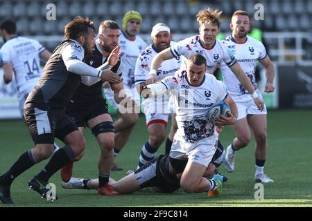 NEWCASTLE UPON TYNE, REGNO UNITO. IL 17 APRILE, il conte ben di Bristol Bears viene abbassato durante la partita della Gallagher Premiership tra Newcastle Falcons e Bristol a Kingston Park, Newcastle, sabato 17 aprile 2021. (Credit: Robert Smith | MI News) Credit: MI News & Sport /Alamy Live News Foto Stock