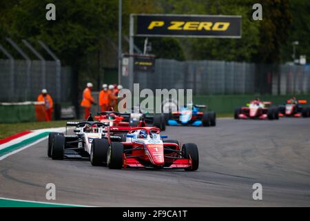 01 ARON Paul, Prema Powerteam, azione durante il 1° round del Campionato europeo Regionale Formula 2021 di Alpine dal 16 al 18 aprile 2021 sull'Autodromo Internazionale Enzo e Dino Ferrari, a Imola, Italia - Foto Florent Gooden/DPPI Foto Stock