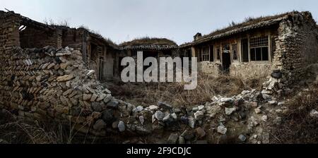 Contea di Yu nella provincia di hebei Fort mizar dimore in stile locale Foto Stock