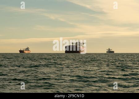 Petroliera ad Amphion a Gibilterra Foto Stock