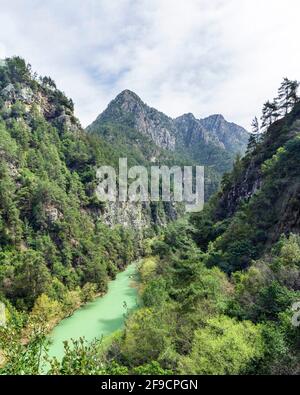 Lago Chouwen, Jabal Moussa paesaggio di montagna, Libano Foto Stock