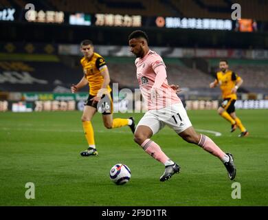 Wolverhampton, Regno Unito. 17 Apr 2021. Lys Mousset di Sheffield Utd durante la partita della Premier League a Molineux, Wolverhampton. Il credito immagine dovrebbe essere: Darren Staples/ Credit: Sportimage/Alamy Live News Foto Stock