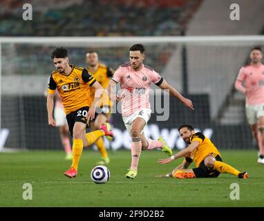 Wolverhampton, Regno Unito. 17 Apr 2021. George Baldock di Sheffield Utd durante la partita della Premier League a Molineux, Wolverhampton. Il credito immagine dovrebbe essere: Darren Staples/ Credit: Sportimage/Alamy Live News Foto Stock