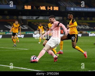 Wolverhampton, Regno Unito. 17 Apr 2021. Oliver Burke di Sheffield Utd durante la partita della Premier League a Molineux, Wolverhampton. Il credito immagine dovrebbe essere: Darren Staples/ Credit: Sportimage/Alamy Live News Foto Stock