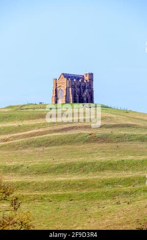 Cappella di Santa Caterina, una piccola cappella su una collina sopra il villaggio di Abbotsbury in Dorset, Inghilterra sud-occidentale, dedicata a Santa Caterina d'Alessandria Foto Stock