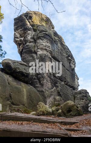 Rocce nella Sassonia Svizzera Foto Stock