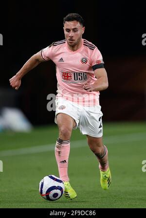 Wolverhampton, Regno Unito. 17 Apr 2021. George Baldock di Sheffield Utd durante la partita della Premier League a Molineux, Wolverhampton. Il credito immagine dovrebbe essere: Darren Staples/Sportimage Credit: Sportimage/Alamy Live News Foto Stock