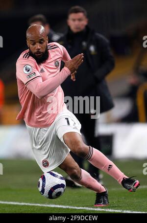 Wolverhampton, Regno Unito. 17 Apr 2021. David McGoldrick di Sheffield Utd durante la partita della Premier League a Molineux, Wolverhampton. Il credito immagine dovrebbe essere: Darren Staples/Sportimage Credit: Sportimage/Alamy Live News Foto Stock